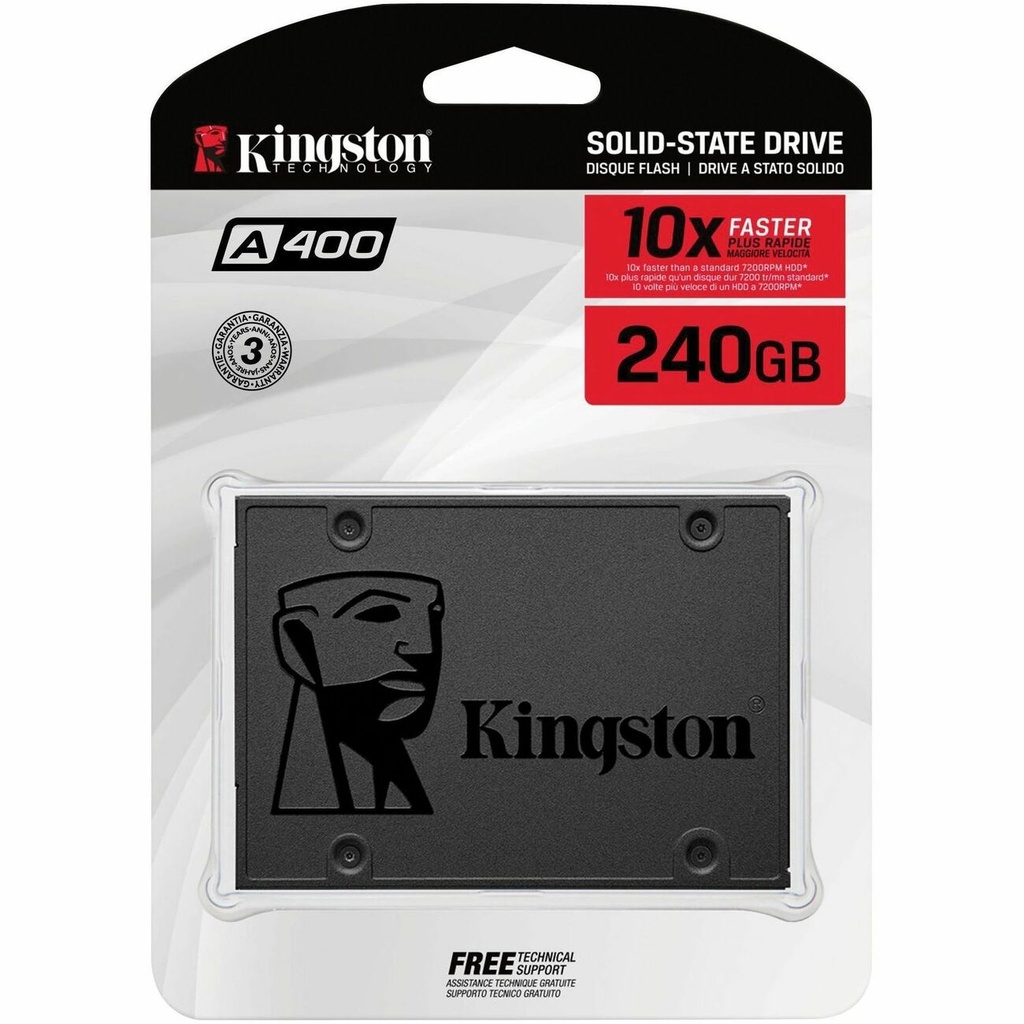 Kingston A400 240 GB Solid State Drive - 2.5" Internal - SATA (SATA/60
