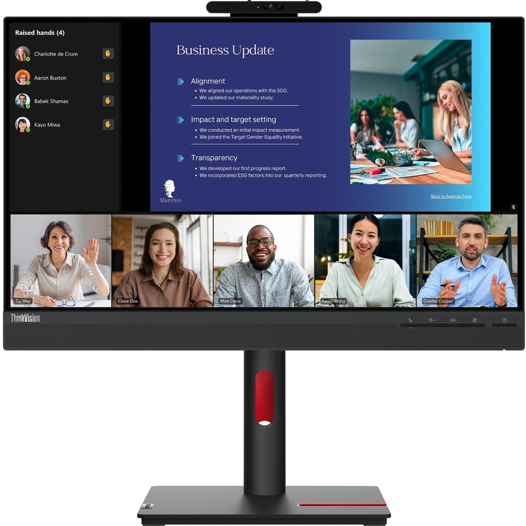 Lenovo ThinkVision T24v-30 24" Class Webcam Full HD LED Monitor - 16:9