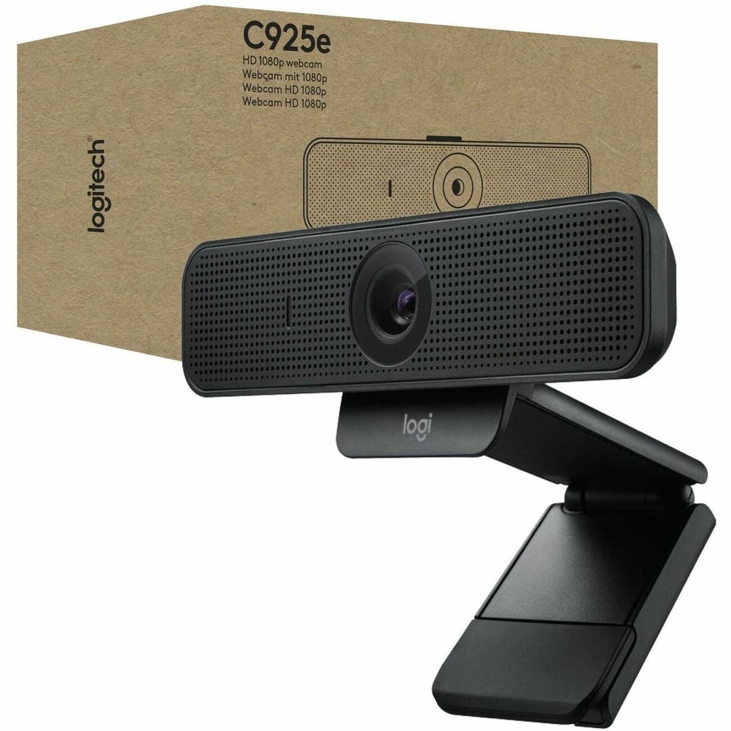 Logitech C925e Business Webcam, HD 1080p/30fps Video, Light Correction