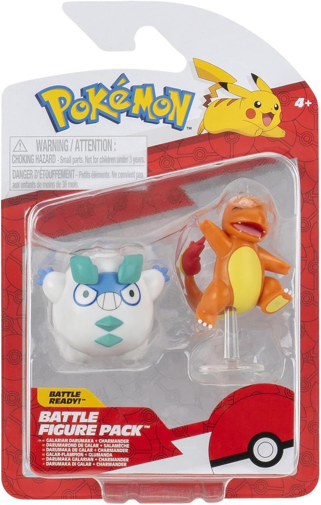 Pokemon Battle Figure 2-Pack: Galarian Darumaka & Charmander (#5, Wave 19)