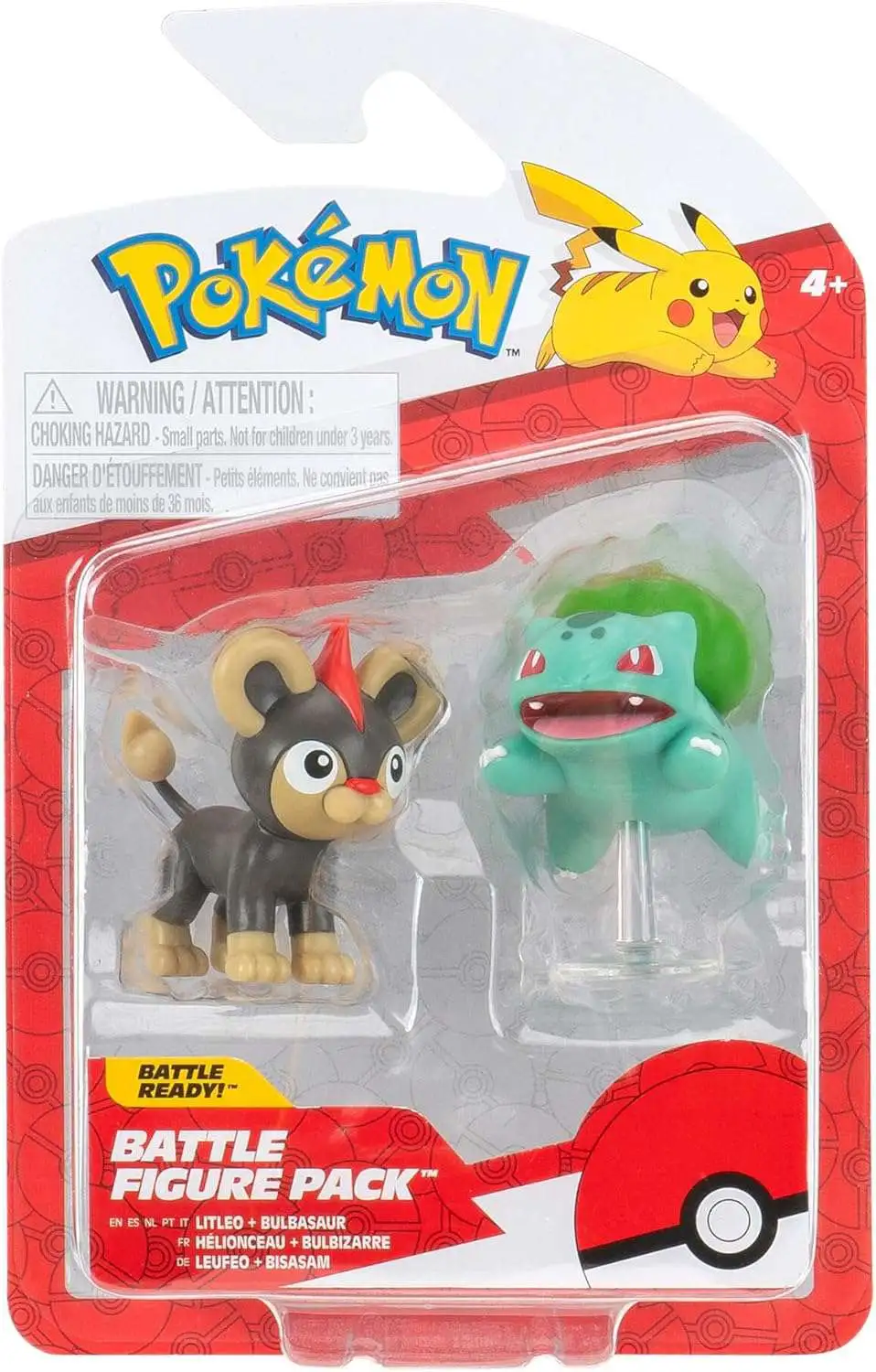 Pokemon Battle Figure 2-Pack: Litleo & Bulbasaur (#5, Wave 19)