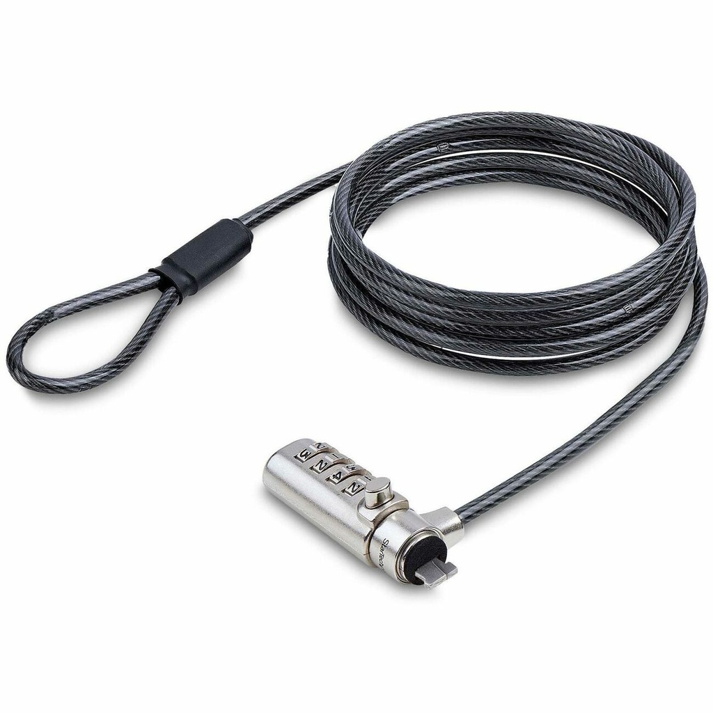 StarTech Slim Lock Nano Slot Compatible, 5ft (1.5m) Combination Lockin