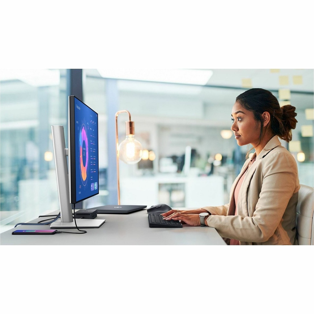 Dell UltraSharp U2724D 27" Class WQHD LED Monitor - 16:9 - Platinum Si
