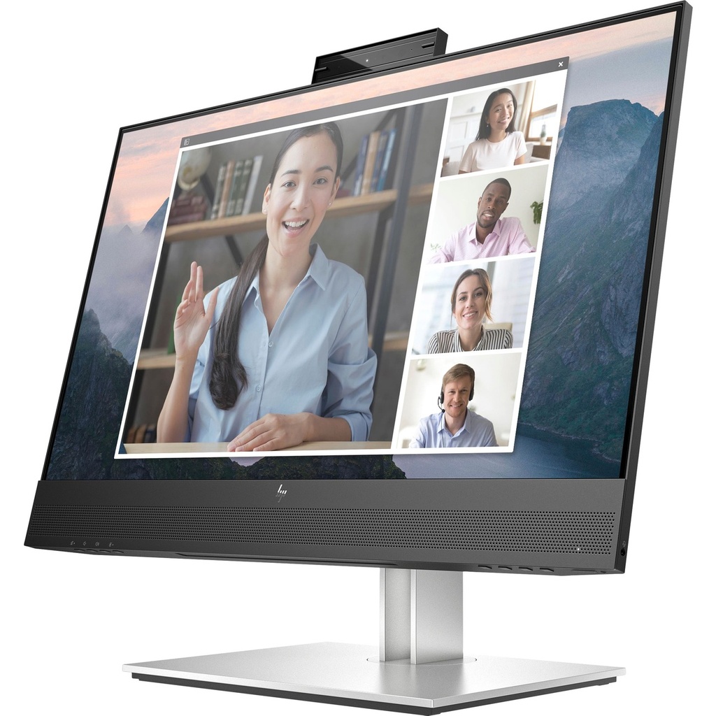 HP E24mv G4 24" Class Webcam Full HD LCD Monitor - 16:9 - Black, Silve